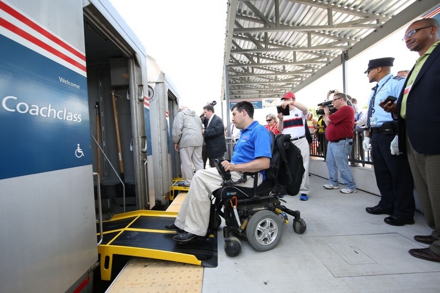wheelchair boarding train