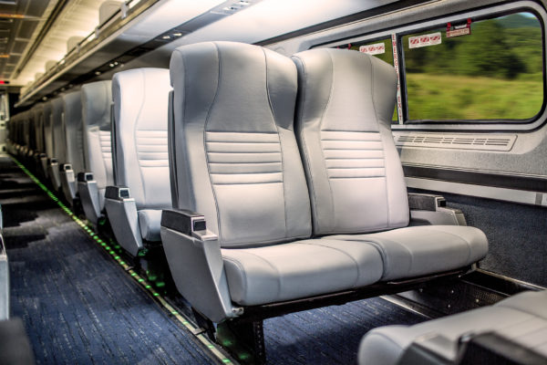 Amtrak is adding new seats, LED lighting, new carpets and restroom improvements in the cars that serve the Northeast and midwest.
