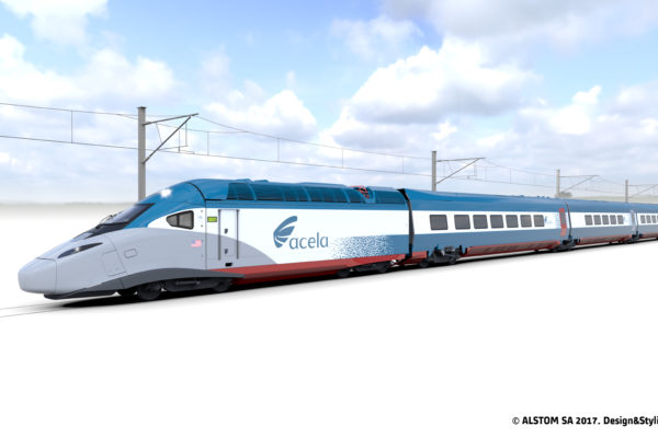 On October 6, 2017, Amtrak revealed the exterior paint scheme for the 28 next-generation high-speed trainsets that will replace the equipment currently used to provide Amtrak’s premium Acela Express service.

Design Credit: ALSTOM SA 2017.