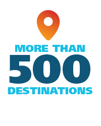 More than 500 destinations served