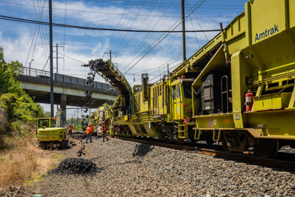 Crews are upgrading 31 miles of track between Washington Union and Baltimore Penn stations, which will enable Amtrak to operate at higher speeds. The enhancements will benefit the full length of the Northeast Corridor and include realigning track and curves and undercutting and installing new rail.