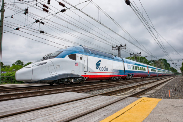 2nd test run of Pre-production Acela II on the PH Line. Amtrak has full rights to this image.
New Acela 21 in Testing