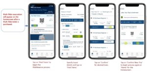 RideReserve process on mobile devices