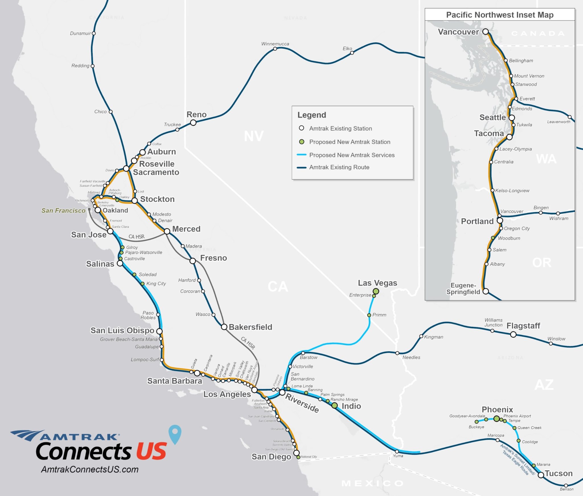 Arizona Map - Amtrak Media