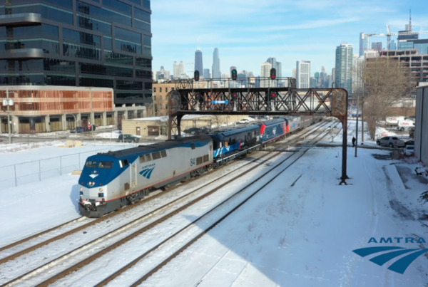 Amtrak "Empire Builder" leaving Chicago