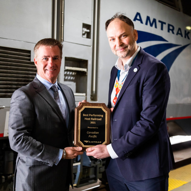 Amtrak Plaque Presentation to CP