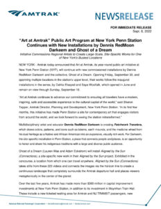 thumbnail of “Art at Amtrak” Public Art Program at New York Penn Station Continues with New Installations by Dennis RedMoon Darkeem and Ghost of a Dream