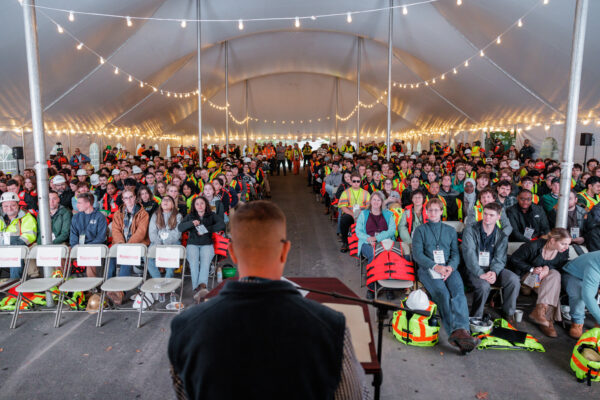 Amtrak hosted over 400 students for a tour of the Connecticut River Bridge Replacement Project